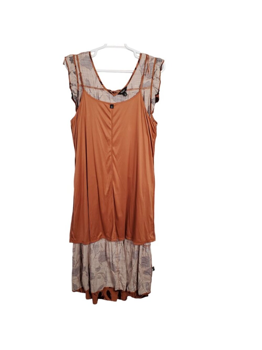 Simply Vera Wang NWT Sz 2X Dress Rayon Linen Tiered Ruffle Skirt Lined Maxi Full - Picture 11 of 16